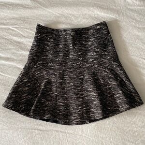 J. Crew Black and Gray Tweed Mini Skirt